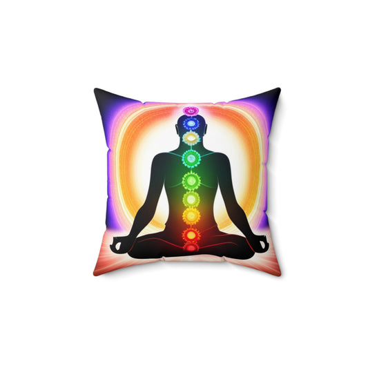 Activate your Chakras Spun Polyester Square Pillow